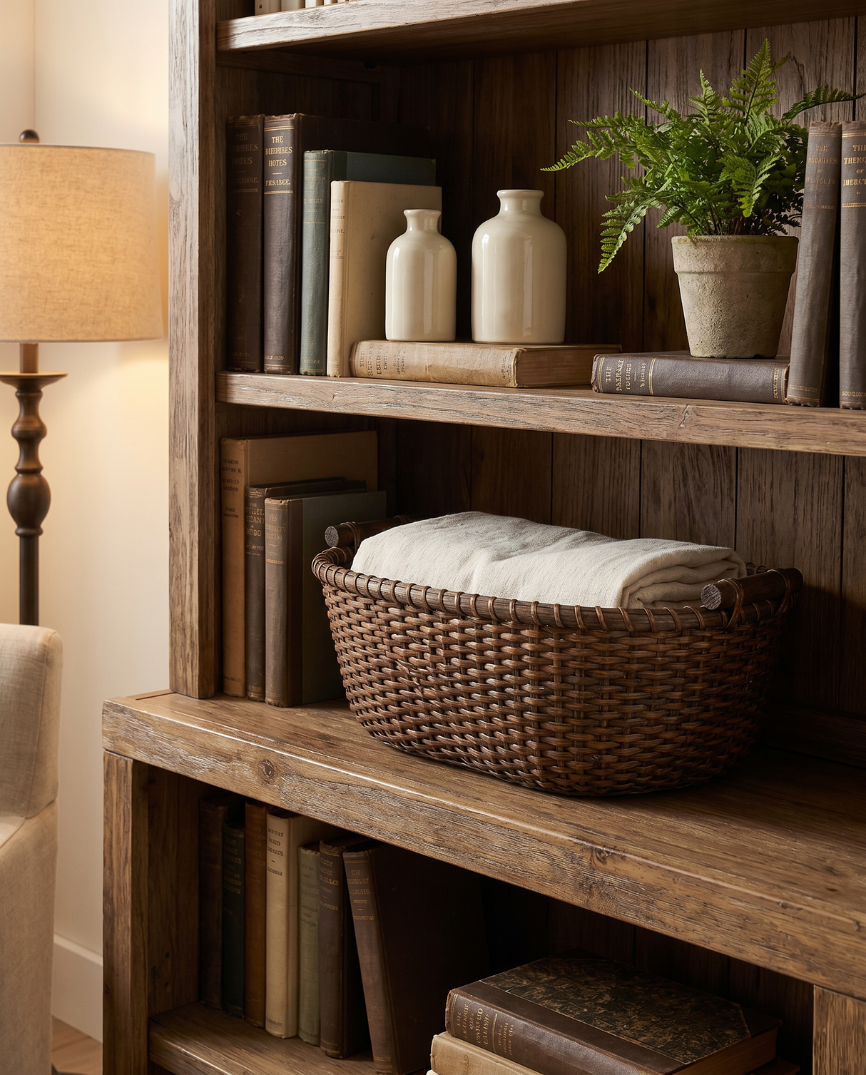 Handwoven Rattan Arranger Basket