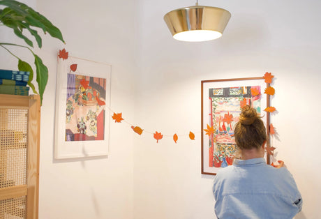 Autumn Leaves Sewn Paper Garland | East End Press