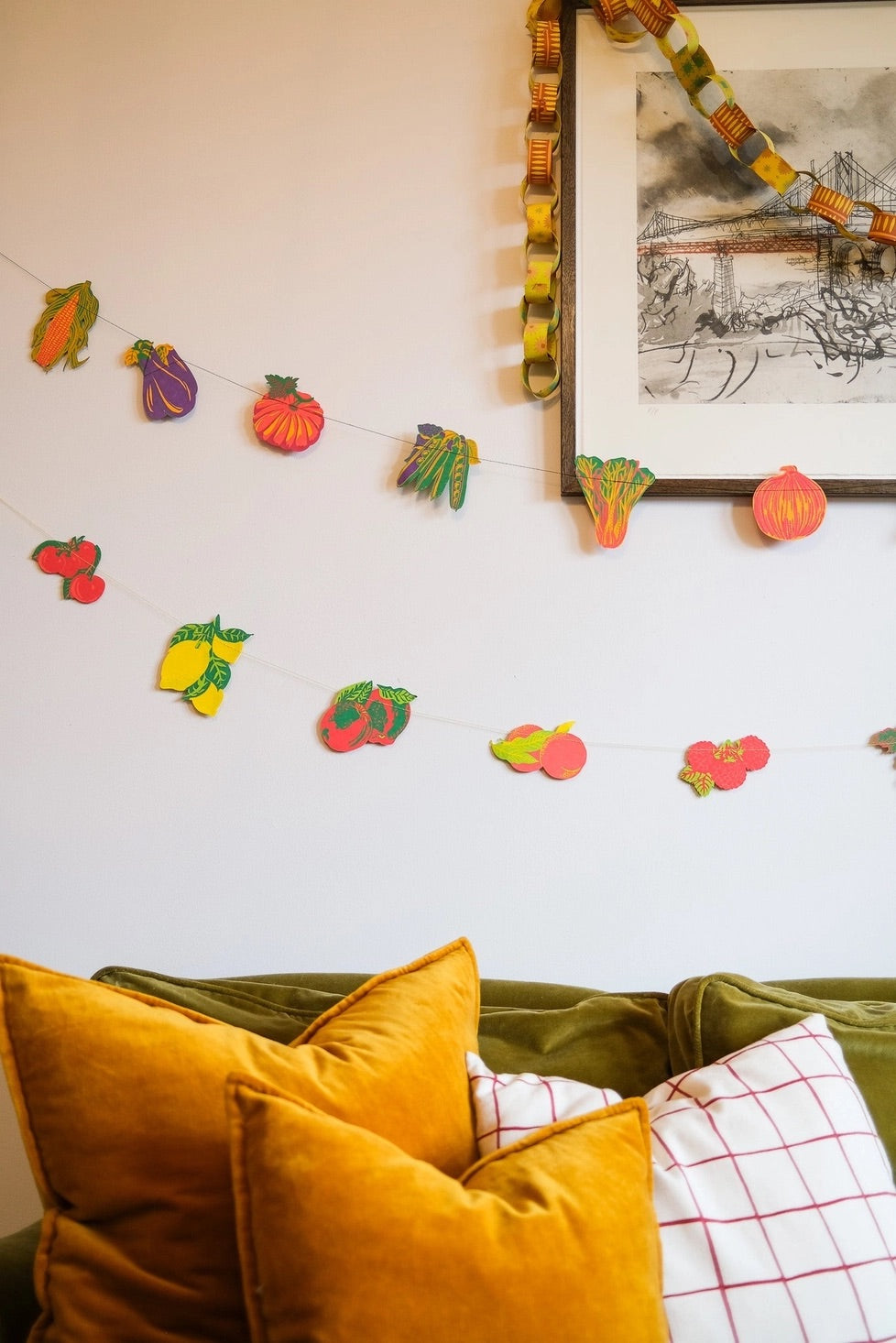 Hand-Sewn Fruit Paper Garland | East End Press