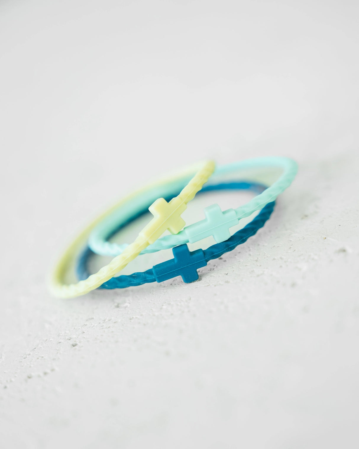 Salt & Surf Infinity Cross Silicone Bracelet Set