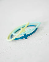 Salt & Surf Infinity Cross Silicone Bracelet Set