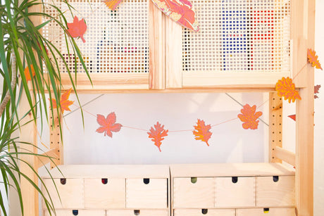 Autumn Leaves Sewn Paper Garland | East End Press