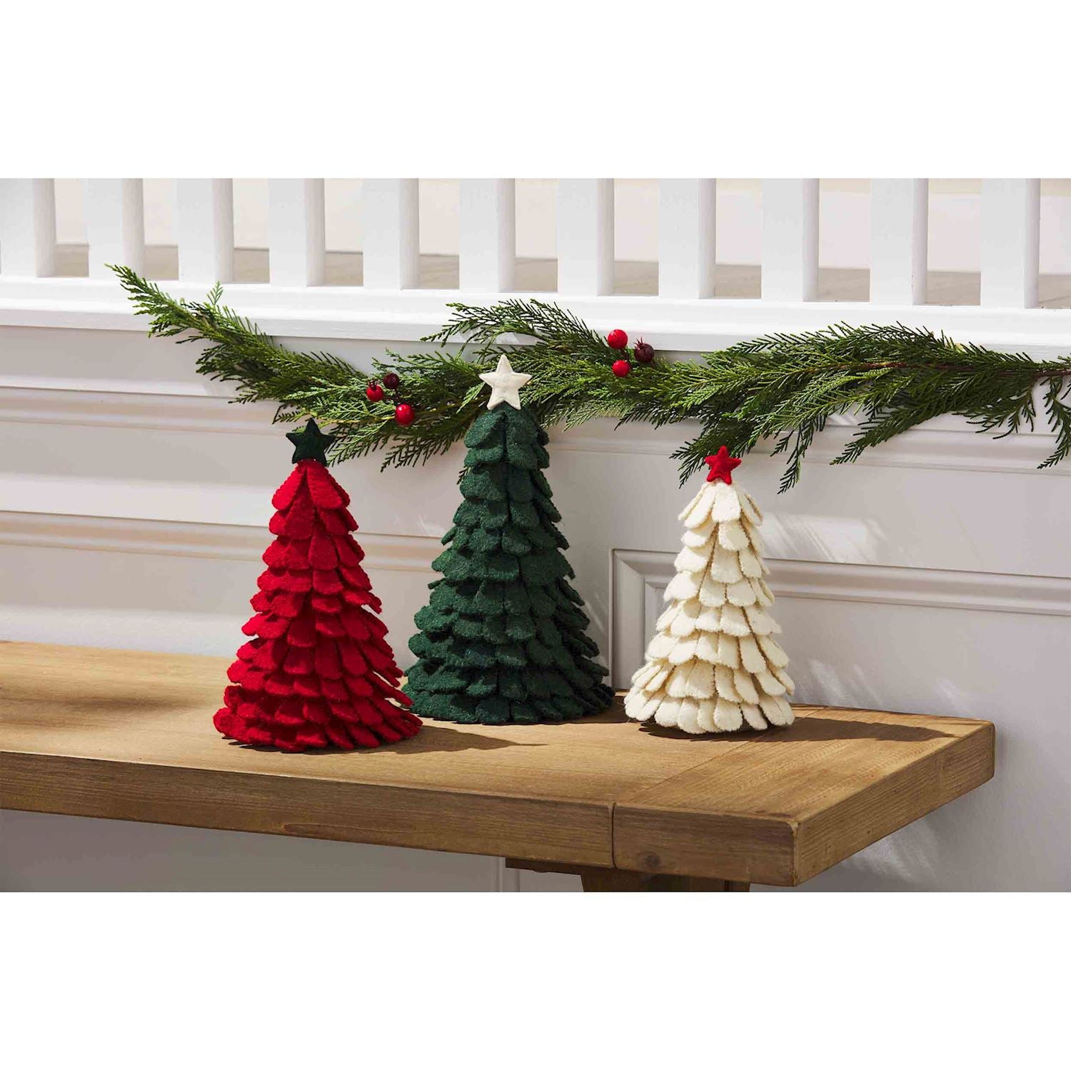 Wool Felt Christmas Tree Sitters - Thumbnail 3