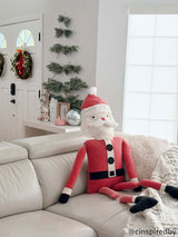Jumbo Stuffed Santa Sitter with Interactive Sound