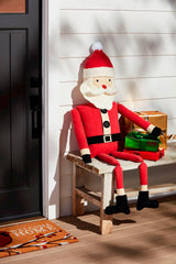 Jumbo Stuffed Santa Sitter with Interactive Sound