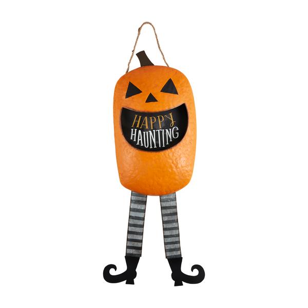 Orange Jack-O-Lantern Pumpkin Candy Door Hanger