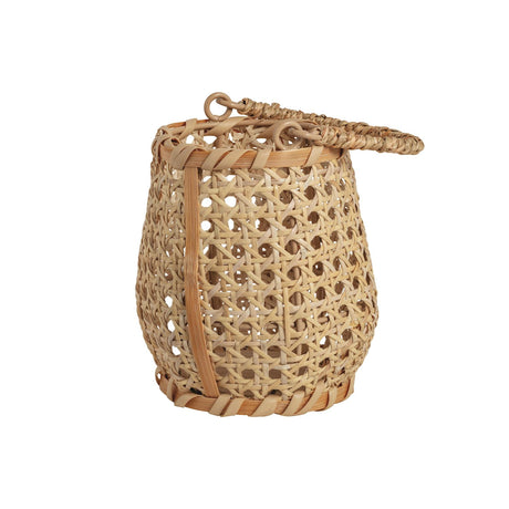 Petite Woven Rattan Lantern Basket