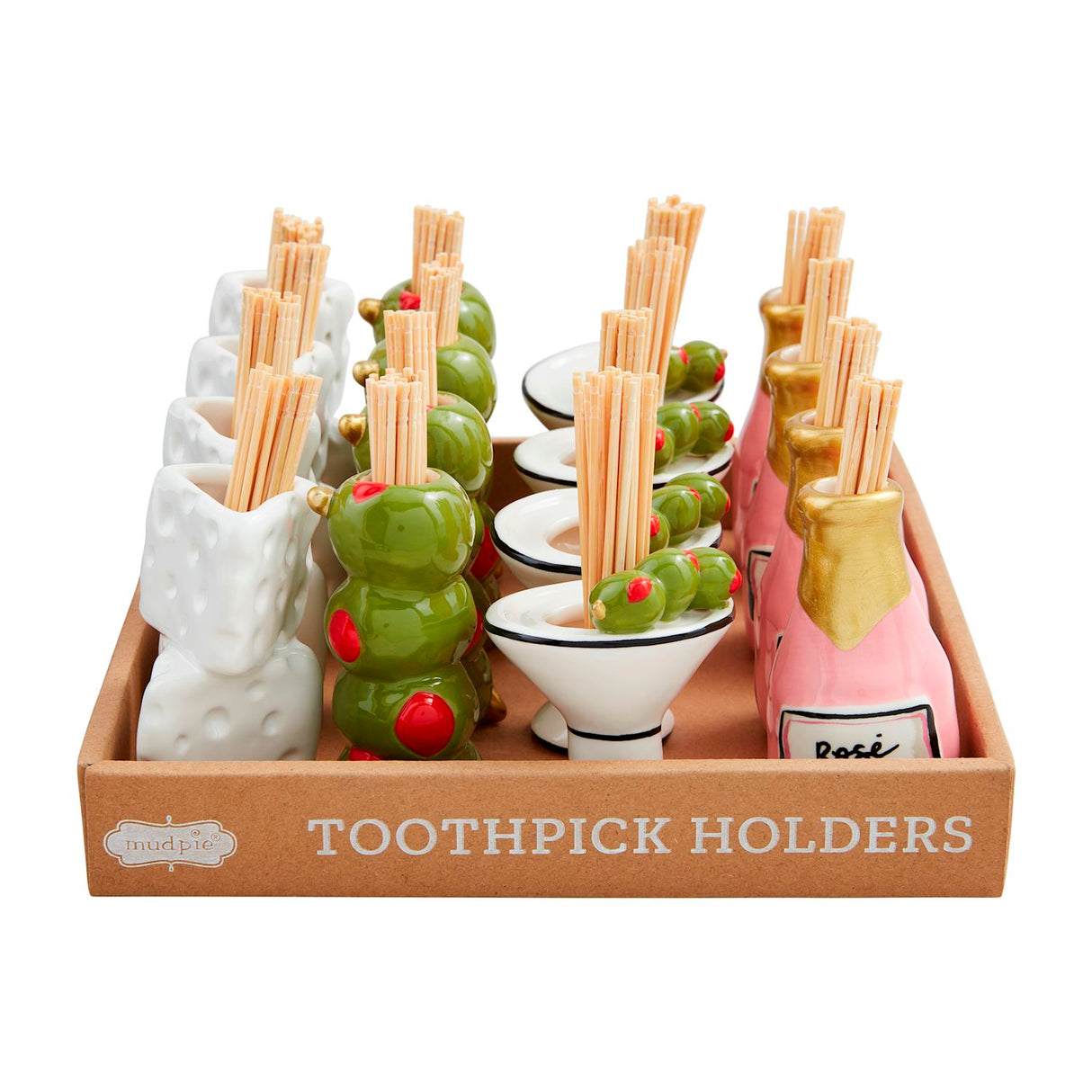 Wine & Cheese Toothpick Caddy Sets | 4 Styles