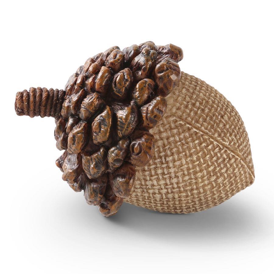 Light Brown Resin Acorn with Pinecone Top