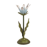 Metal Flower Taper Candle Holder