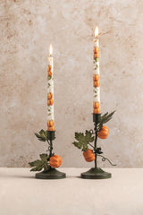 Pumpkin Vine Metal Taper Candle Holder
