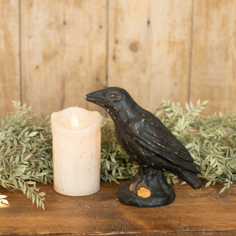 Resin Mache Halloween Black Crows