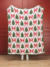 Christmas Tree Chenille Blanket