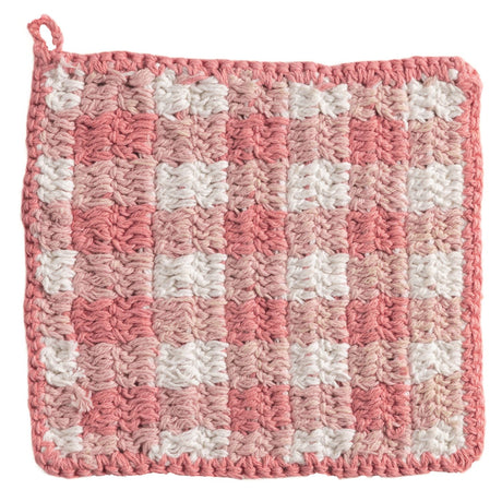 Crochet Pastel Check Pot Holder