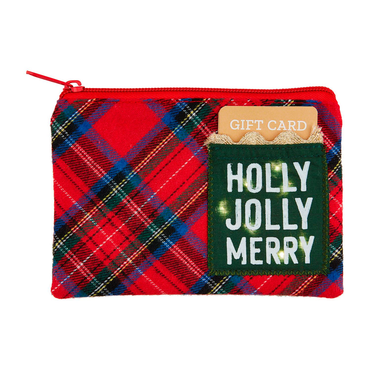 Light-Up Christmas Themed Gift Card Zipper Pouches