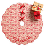 red toile tree skirt by mud pie