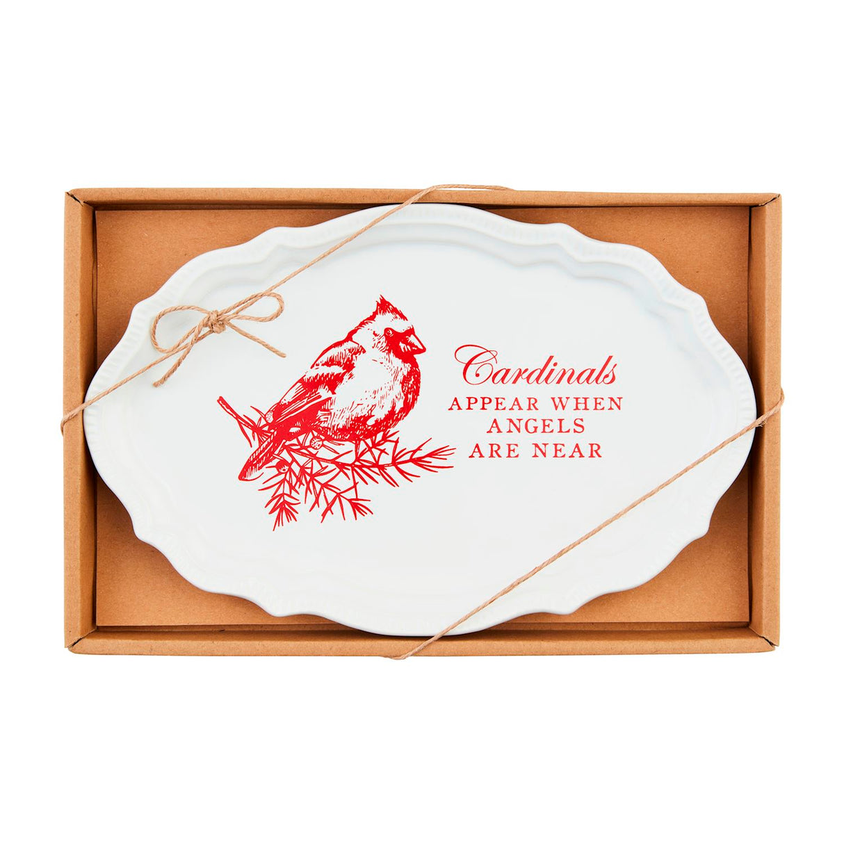 Red Cardinal Ceramic Sentiment Tray