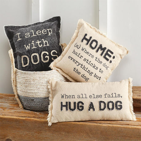 Home Dog Hair Washed Canvas Pillow