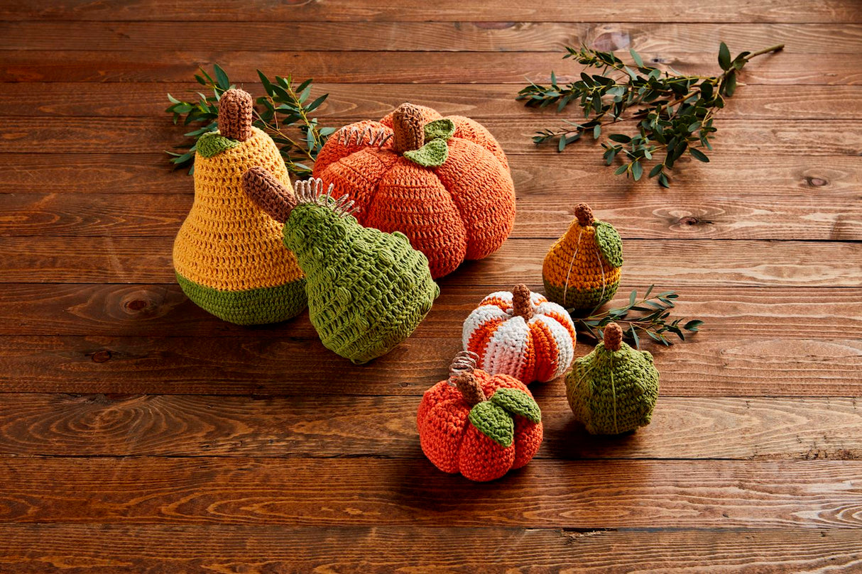 Crocheted Knit Gourd & Pumpkin Sitters