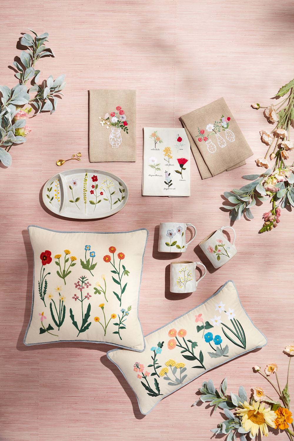 Botanica Flower Stem Chip & Dip Set with Gold Spoon - Thumbnail 2