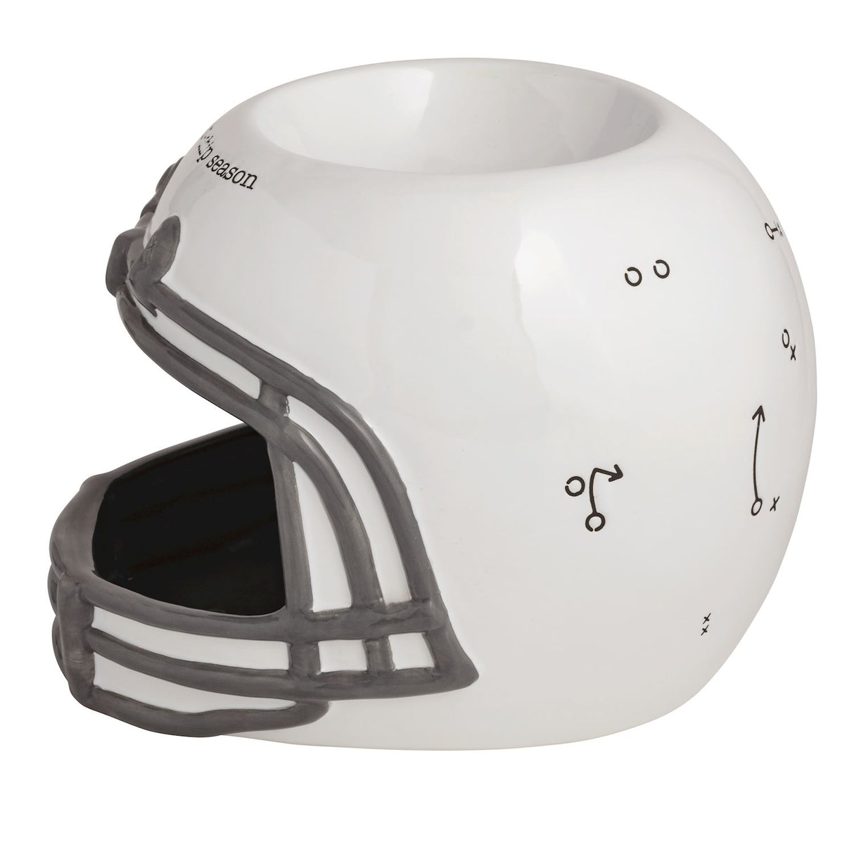Football Helmet Ceramic Chip & Dip Server