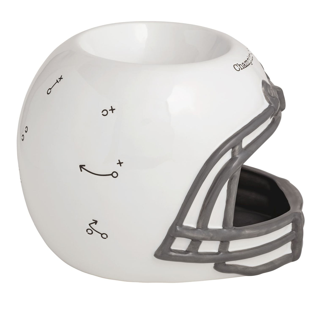 Football Helmet Ceramic Chip & Dip Server