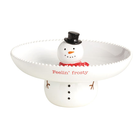 Stackable Snowman Ceramic Server Set