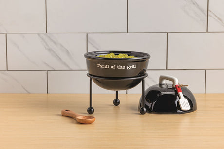 Grill Tidbit Dish with Stand & Spoon