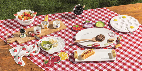 Grill Tidbit Dish with Stand & Spoon