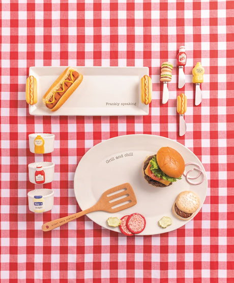 Grill Tidbit Dish with Stand & Spoon