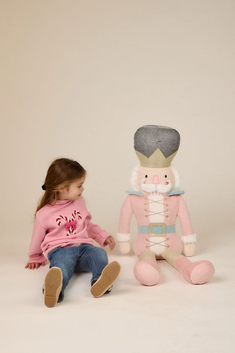 Oversized Pink Nutcracker Plush
