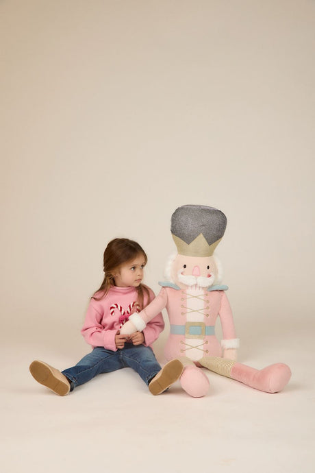 Oversized Pink Nutcracker Plush