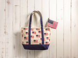 American Flag Canvas Tote Bag