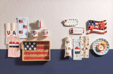 American Flag Glass Serving Plate