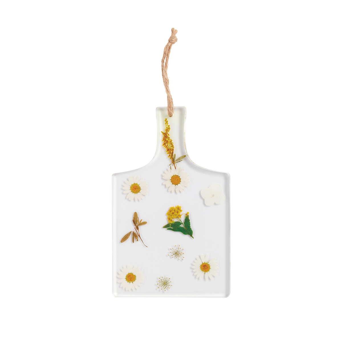 Pressed Flower Resin Paddle Serving Board