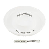 Cheese Ball Ceramic Serving Dish Set with Spreader