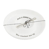 Cheese Ball Ceramic Serving Dish Set with Spreader