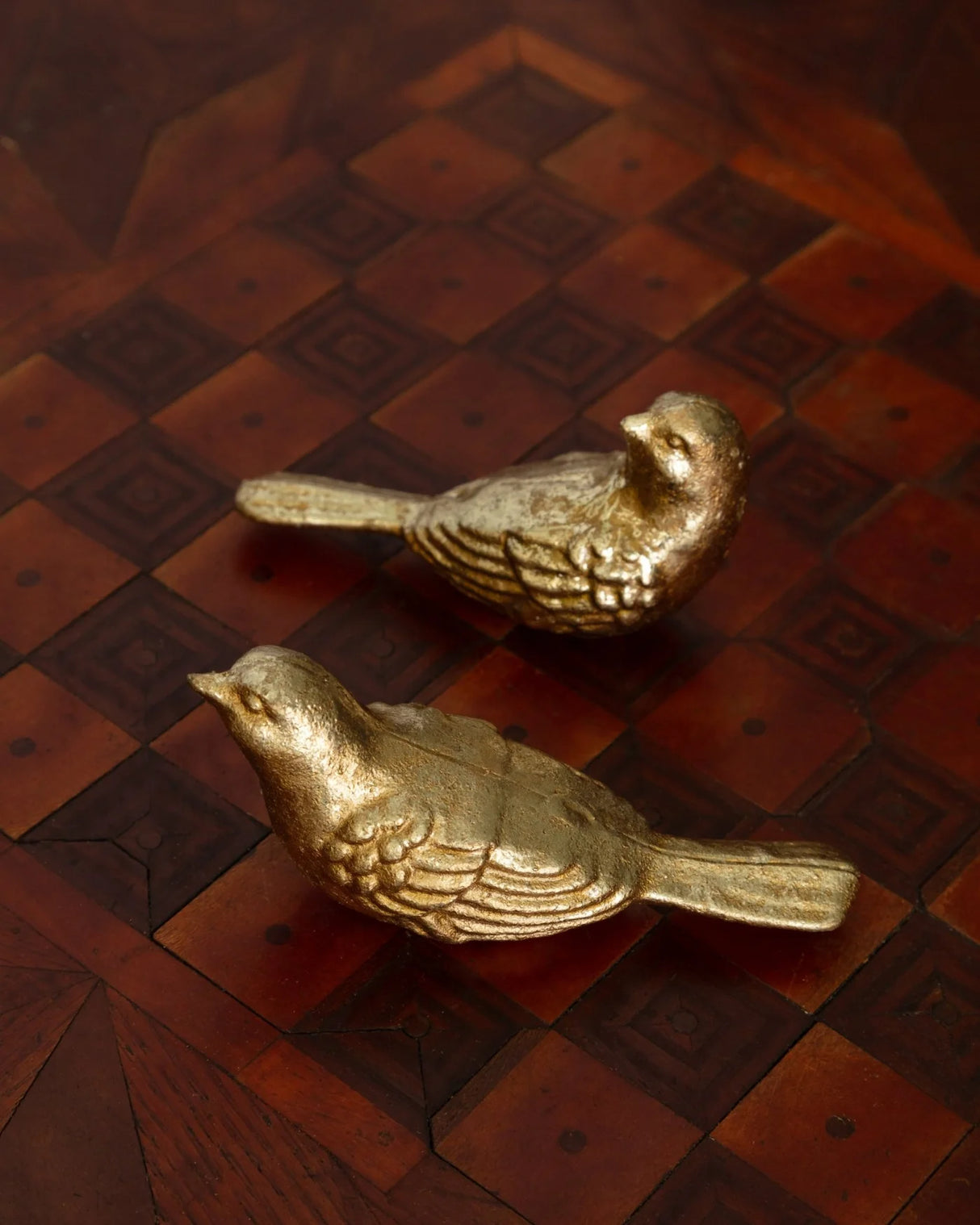 Gold Cast Iron Bird Figurine | 2 Styles