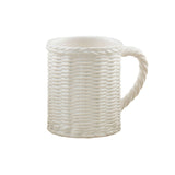 Woven Texture White Ceramic Coffee Mug