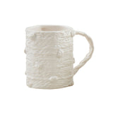 Woven Texture White Ceramic Coffee Mug