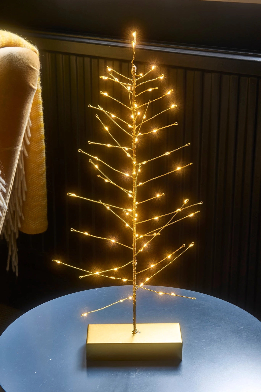 Gold Festive LED Tree with Timer
