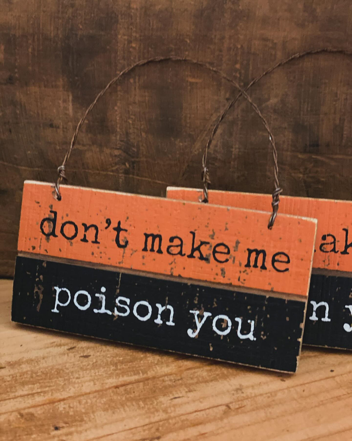 Poison You Wood Slat Ornament