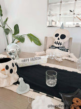 Haind Painted Paper Mache Ghost Treat Buckets | 2 Sizes