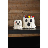 Haind Painted Paper Mache Ghost Treat Buckets | 2 Sizes