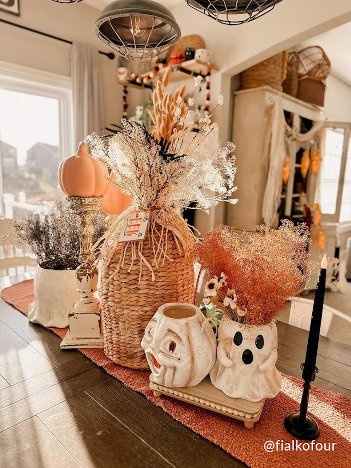 Haind Painted Paper Mache Ghost Treat Buckets | 2 Sizes