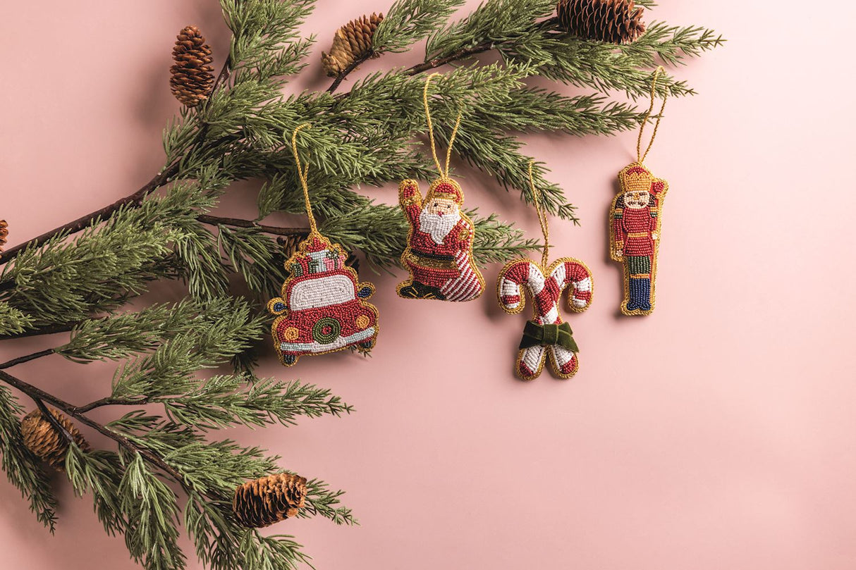 Beaded Holiday Ornaments | 4 Styles