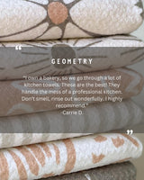 A Peony For Your Thoughts Geometry Tea Towel