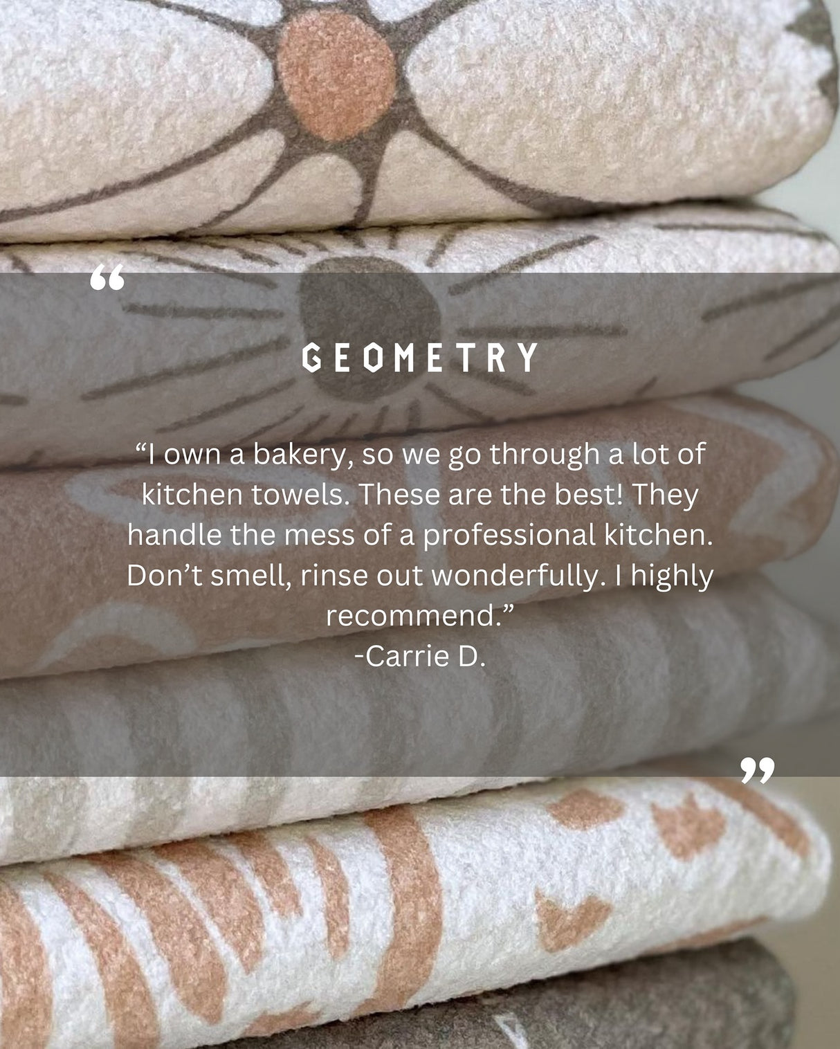 Good Green Earth Geometry Tea Towel