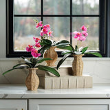 Basket-Weave Resin Wicker Texture Vase | 3 Styles