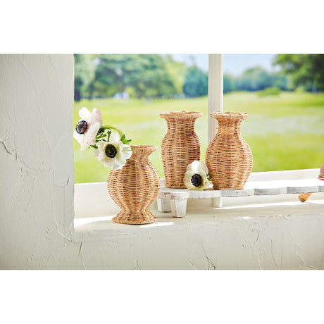 Resin Wicker Basket Weave Vase | 3 Styles